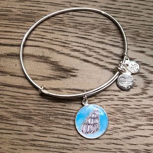 Alex & Ani Silver enamel seashell bangle